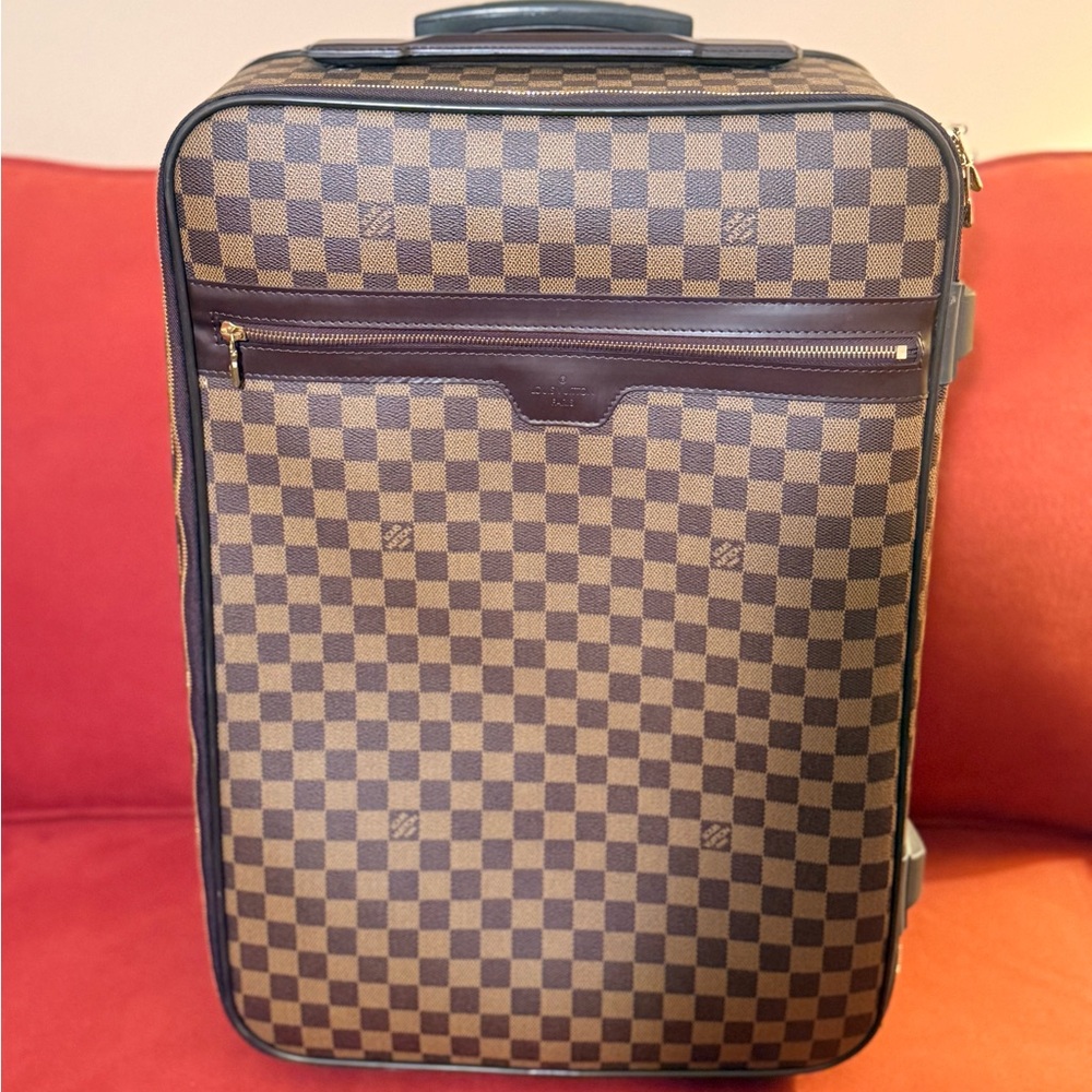 Louis Vuitton Brown Damier Ebone Carry On Travel Bag - Pegase 55